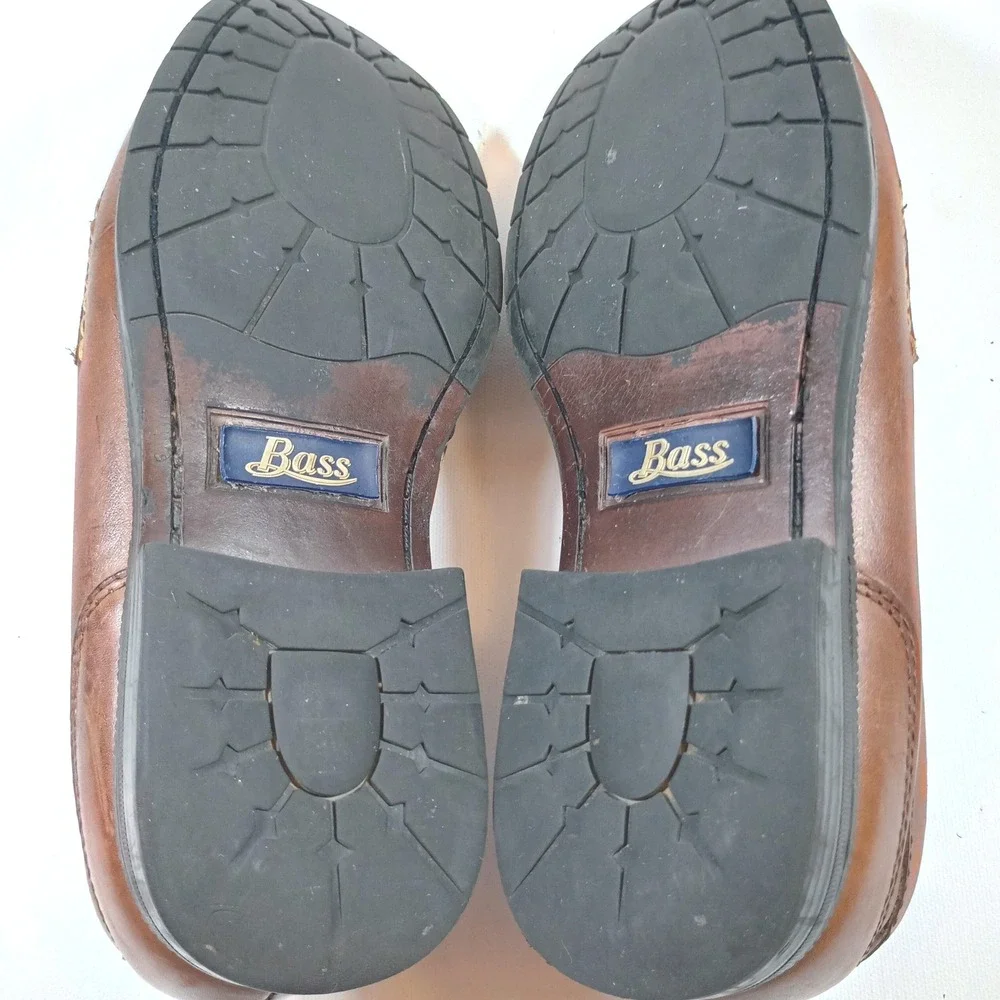 GH Bass Monroe II Penny Loafers Mens 8.5M Brown Leather Slip On Moc Toe Shoes